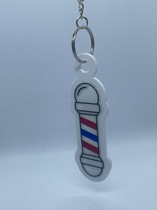 Barber Pole NFC Keychain